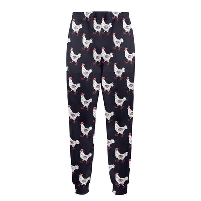 Chicken Pattern Print Design 03 Men's Casual Track Pants