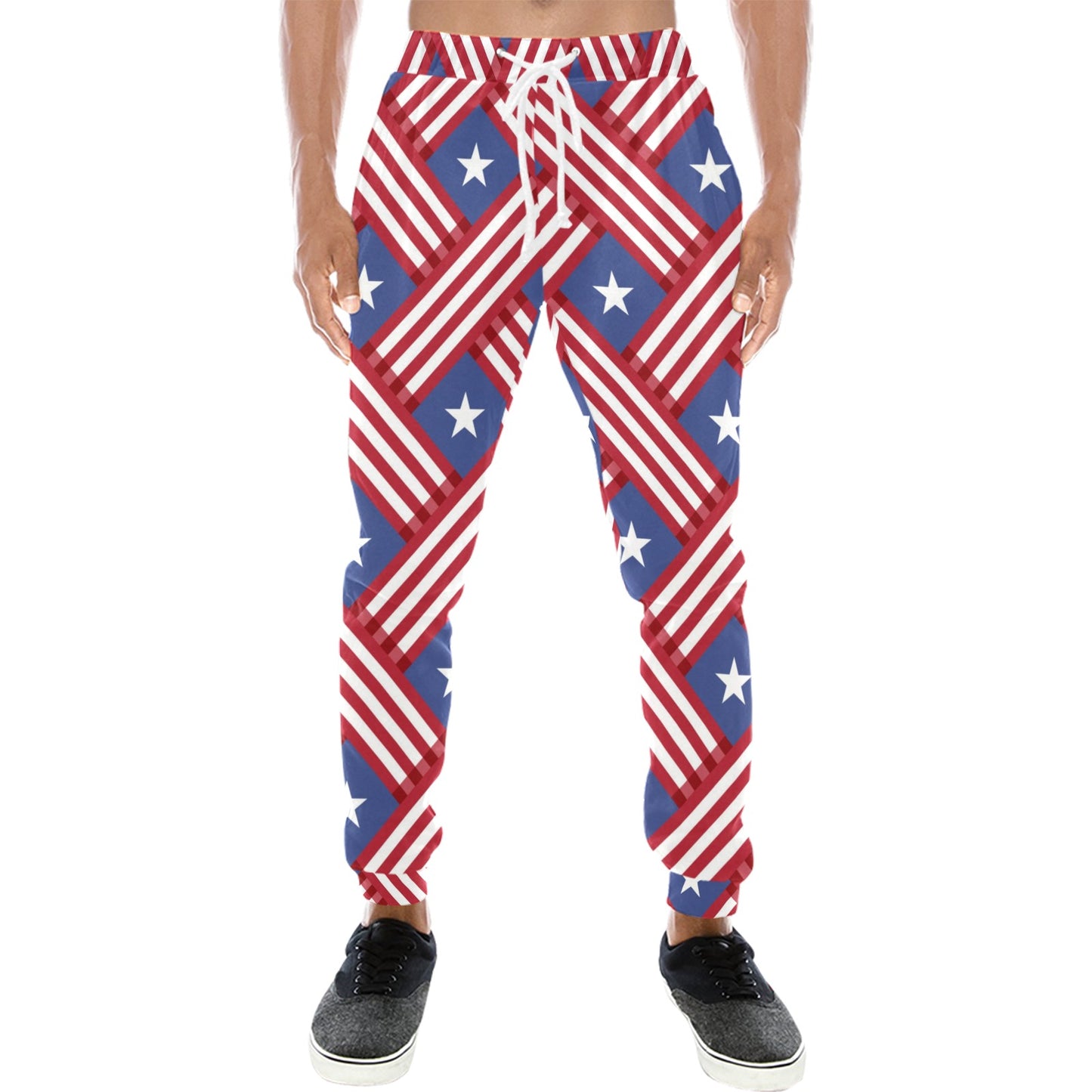 American flag Pattern Men's Sweatpants