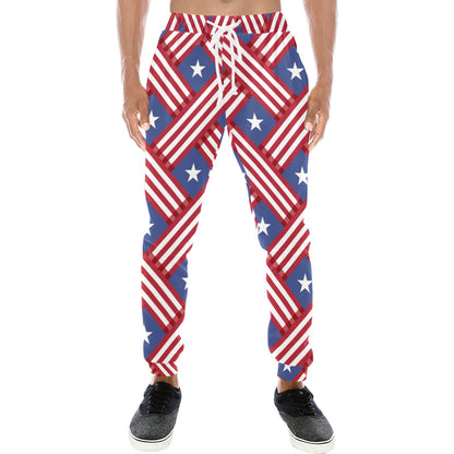 American flag Pattern Men's Sweatpants