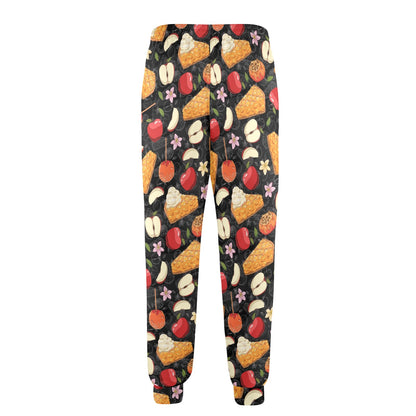 Apple Pie Pattern Print Design 01 Men's Casual Track Pants