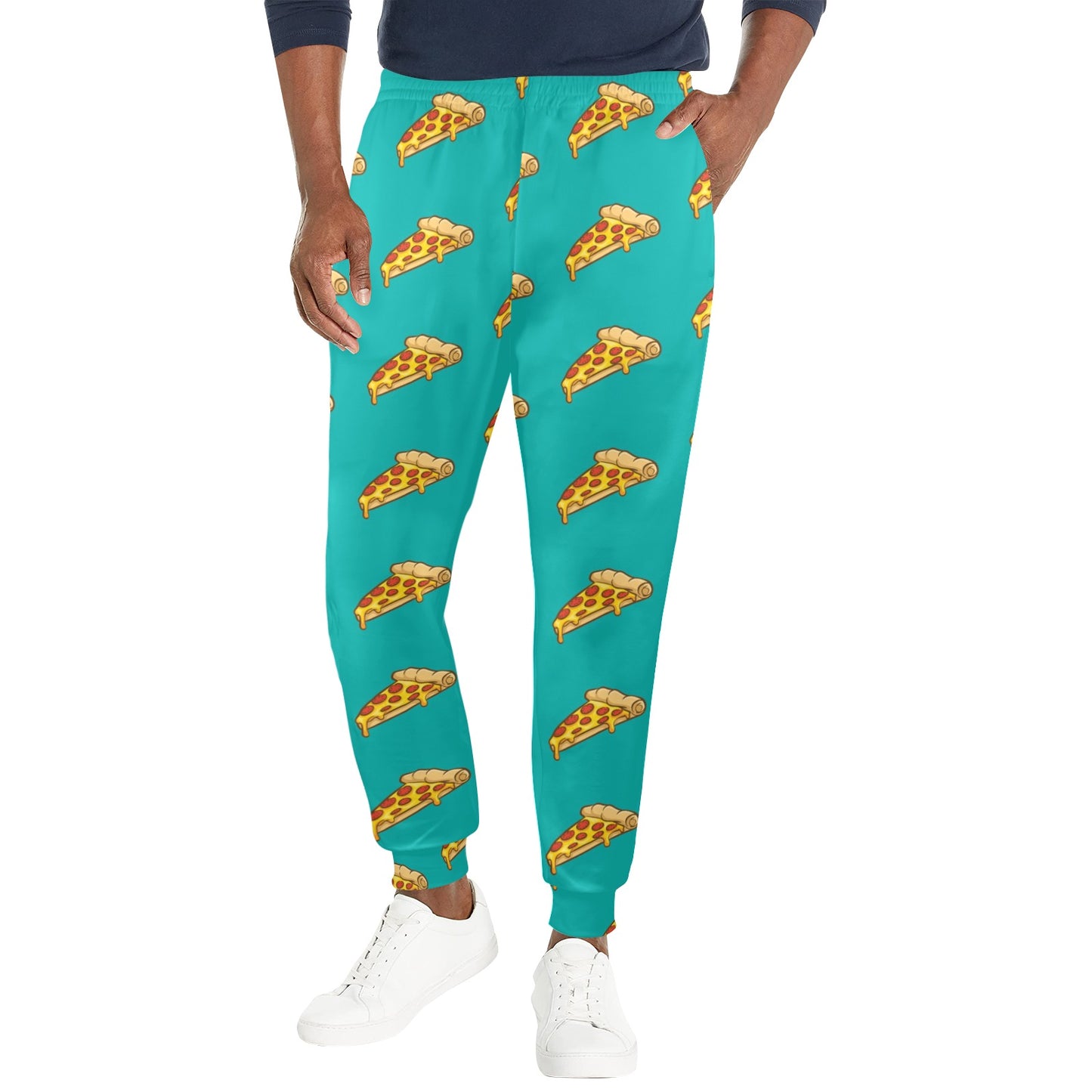 Pizza Pattern Print Design A03 Men's Casual Track Pants