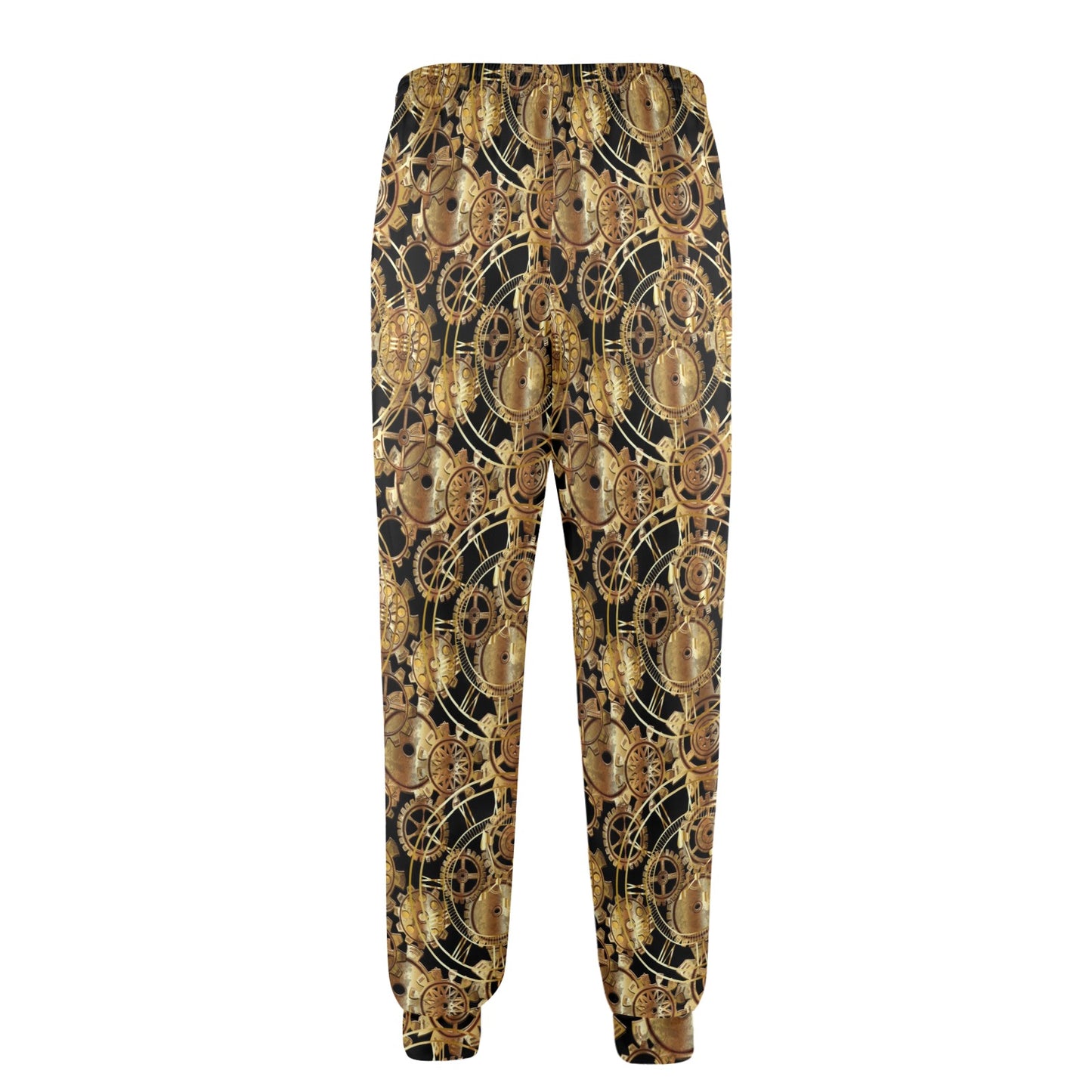 Steampunk Gear Design Themed Print Men's Casual Track Pants