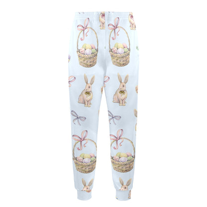 Rabbit Easter Eggs Pattern Print Design 03 Men's Casual Track Pants