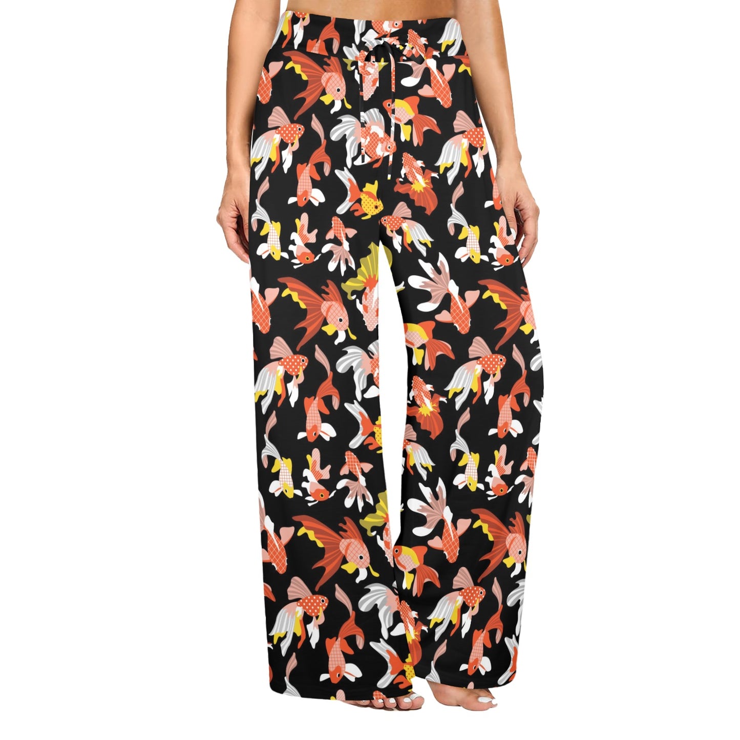 Goldfish Print Design LKS401 Women's Wide Leg Lounge Pants