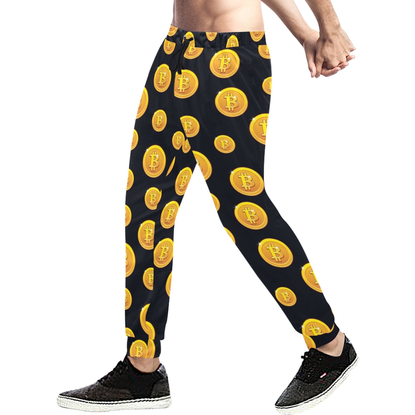 Bitcoin Pattern Print Design DO04 Men's Sweatpants