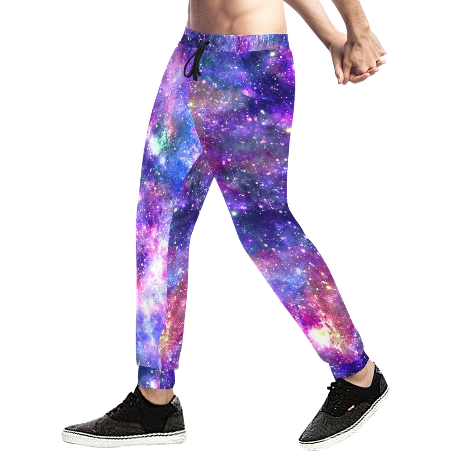 Galaxy Night Stardust Space Print Men's Sweatpants