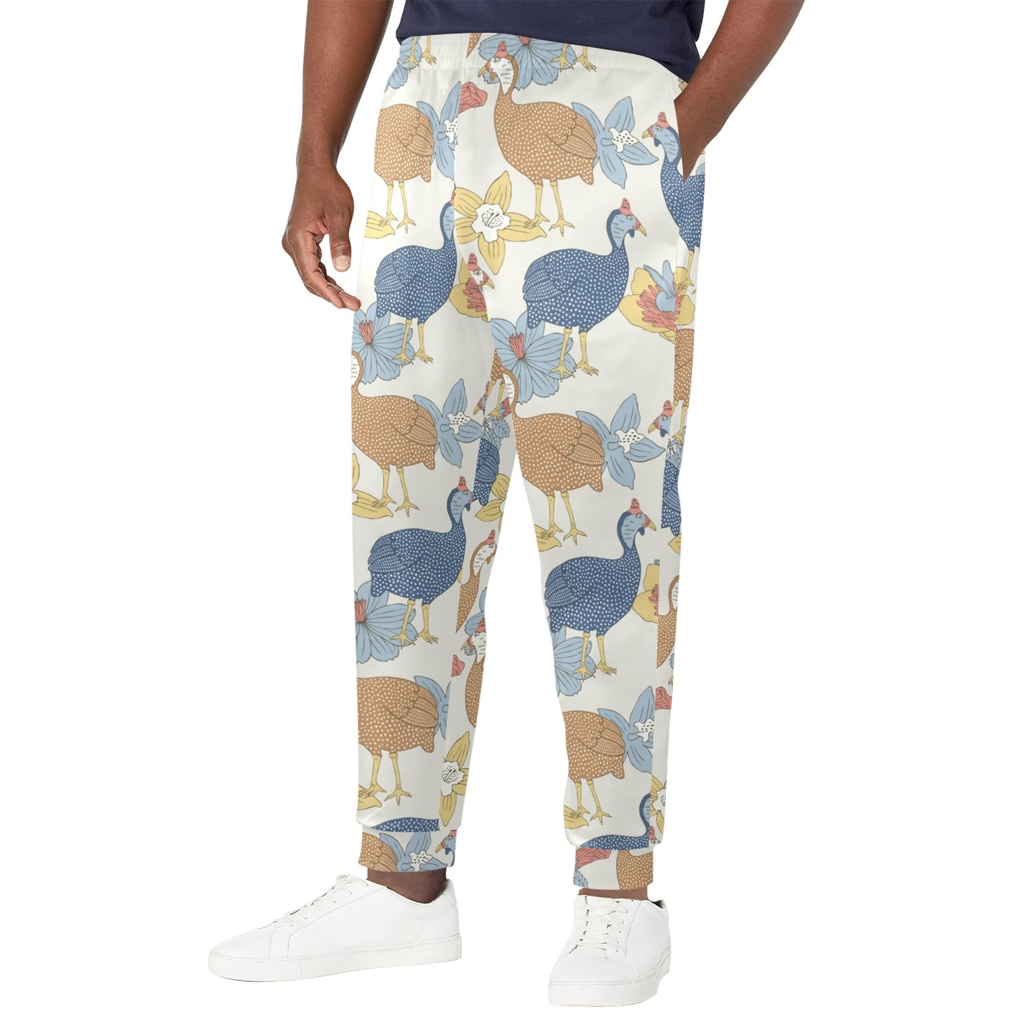 Guinea Fowl Pattern Print Design 01 Men's Casual Track Pants