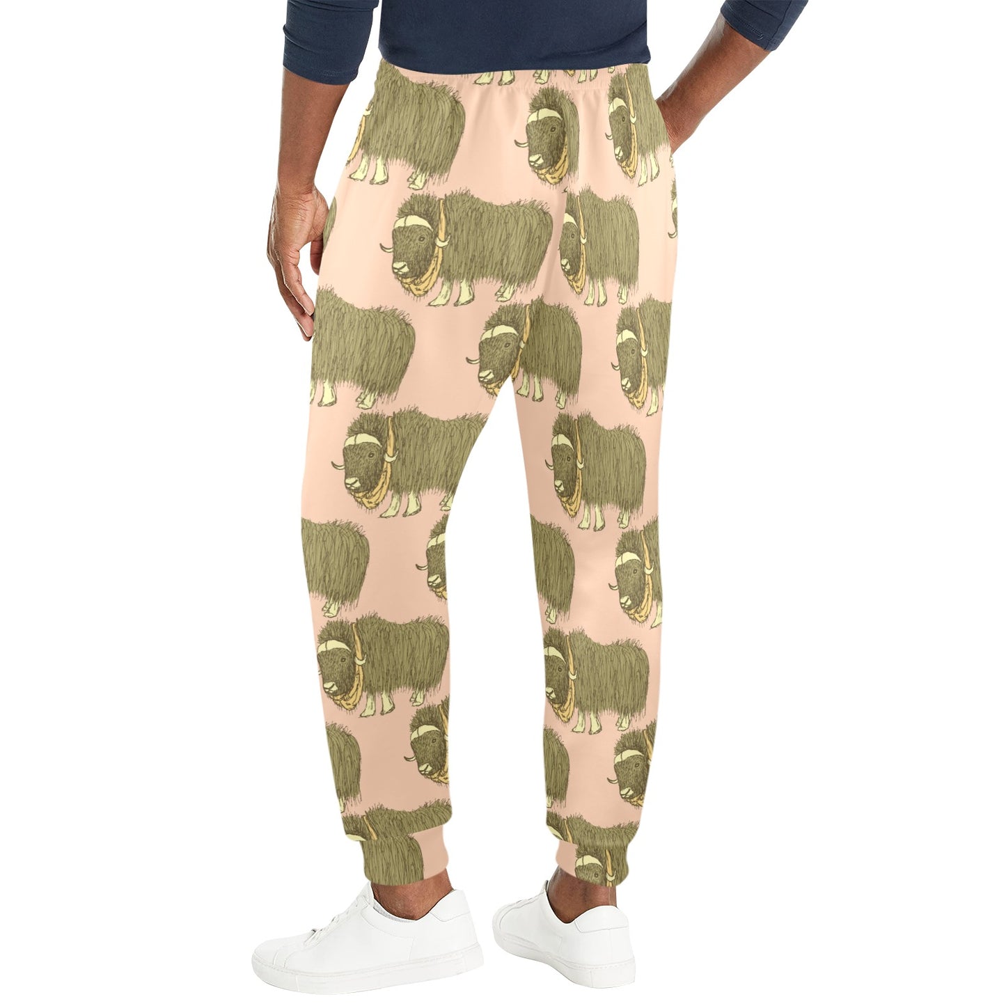 Yak Pattern Print Design 01 Men's Casual Track Pants