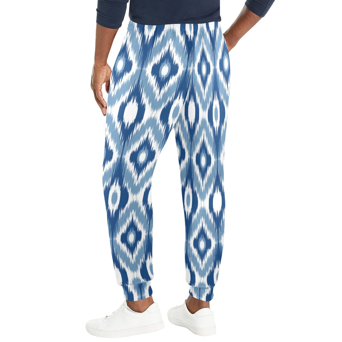 Ikat Pattern Print Design 03 Men's Casual Track Pants