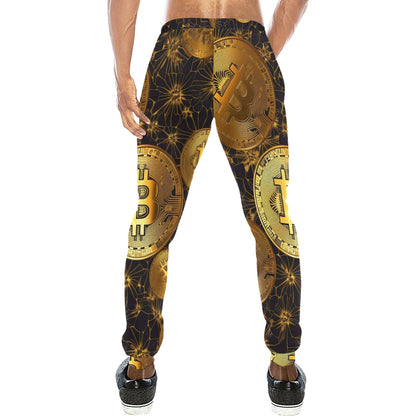Bitcoin Blockchain Print Pattern Design BTC6 Men's Sweatpants