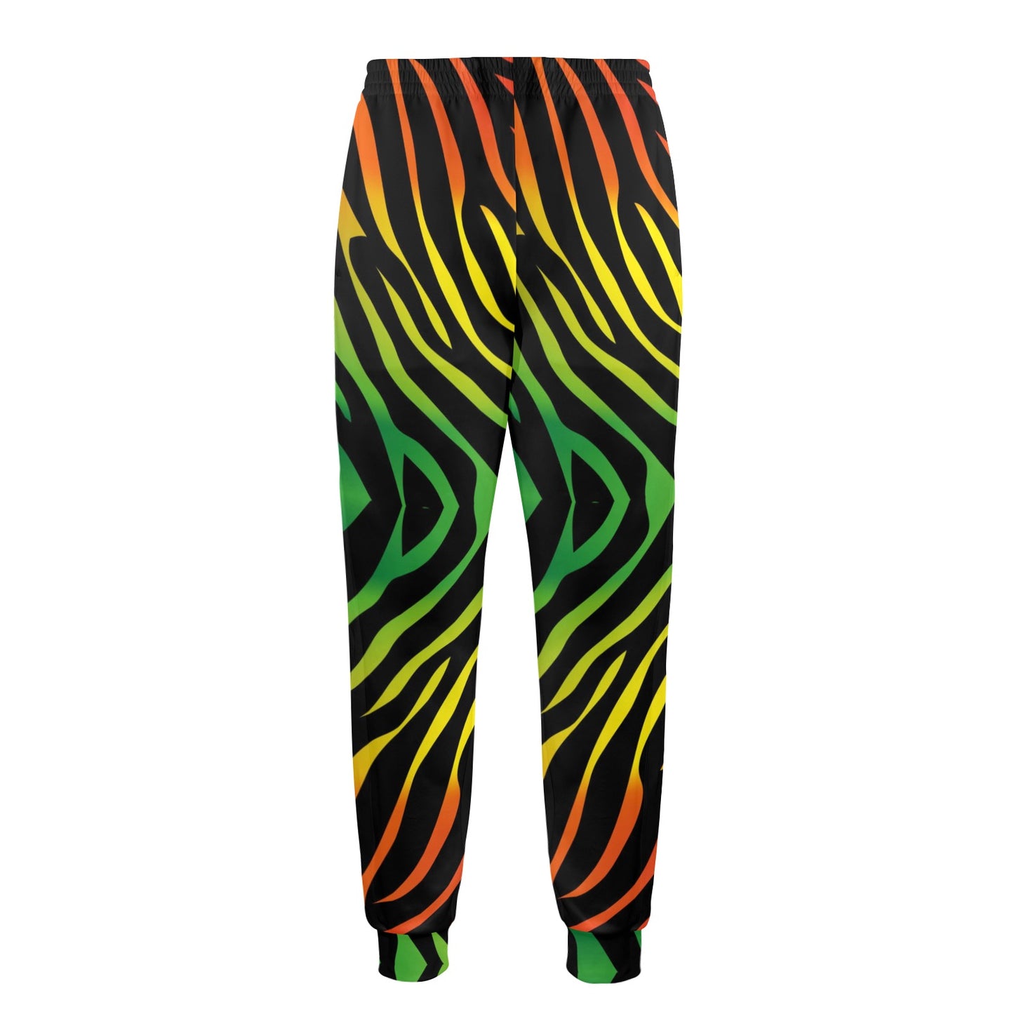 Rainbow Zebra Themed Print Men's Casual Track Pants