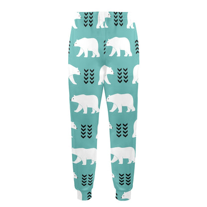 Polar Bear Pattern Print Design A05 Men's Casual Track Pants