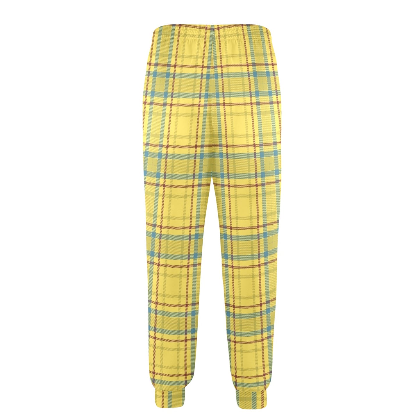 Tartan Yellow Print Design LKS301 Men's Casual Track Pants