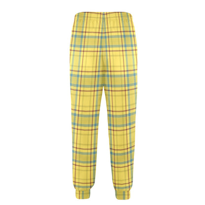 Tartan Yellow Print Design LKS301 Men's Casual Track Pants