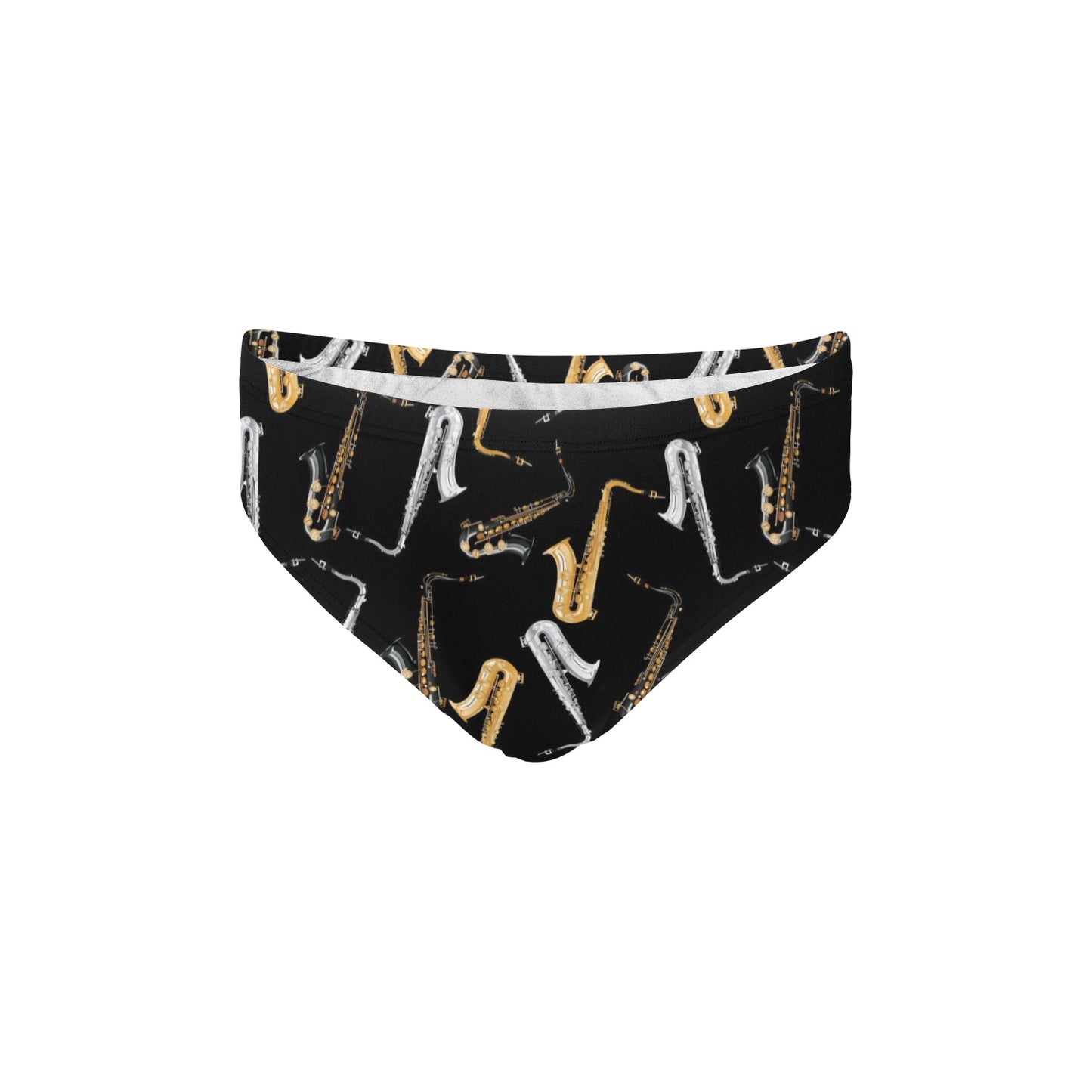 Saxophone Pattern Print Design 01 Men's Swimming Briefs