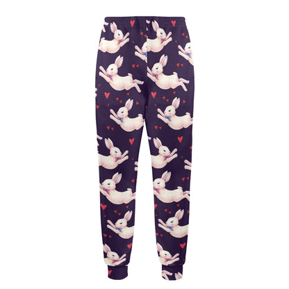Rabbit Pattern Print Design RB016 Men's Casual Track Pants