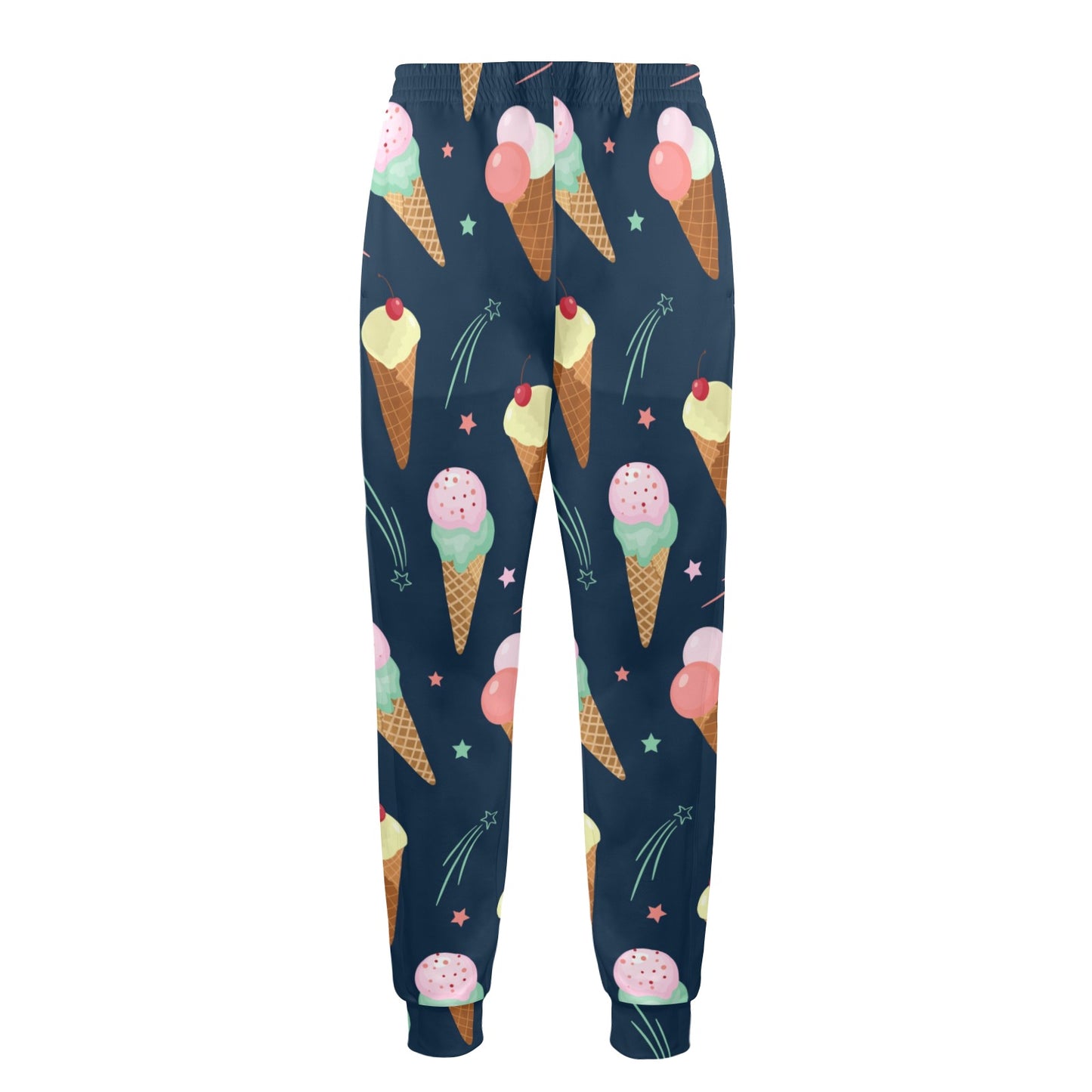 Ice Cream Pattern Print Design 04 Men's Casual Track Pants