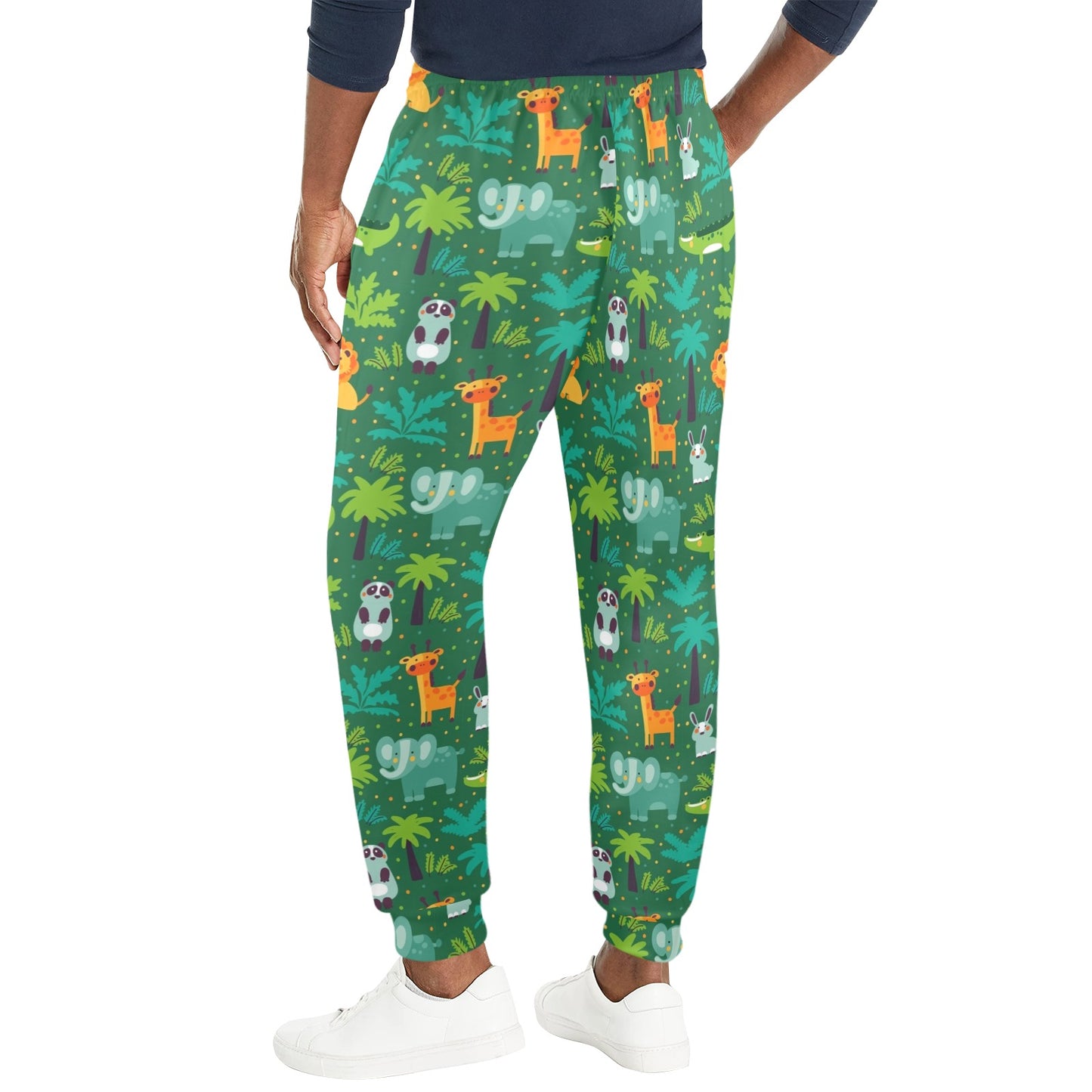 Zoo Animal Design Print Pattern JJ0411 Men's Casual Track Pants