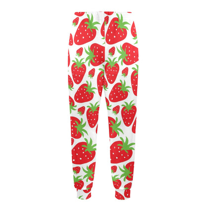 Strawberry Pattern Print Design SB01 Men's Casual Track Pants
