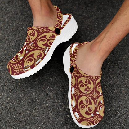 Yin Yang Style Pattern Design Print Unisex Clogs Shoes