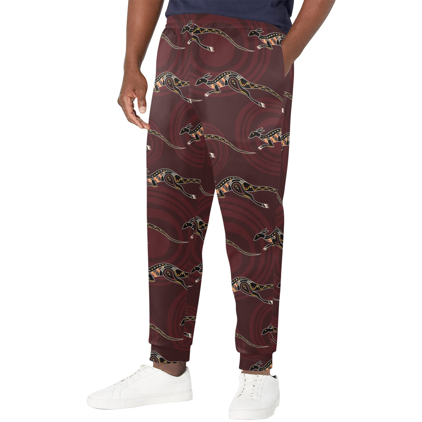 Kangaroos Pattern Print Design 05 Men's Casual Track Pants