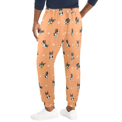 Basenji Pattern Print Design 01 Men's Casual Track Pants