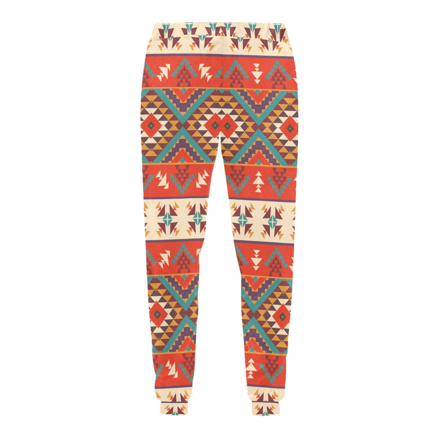 Aztec Red Print Pattern Men's Sweatpants