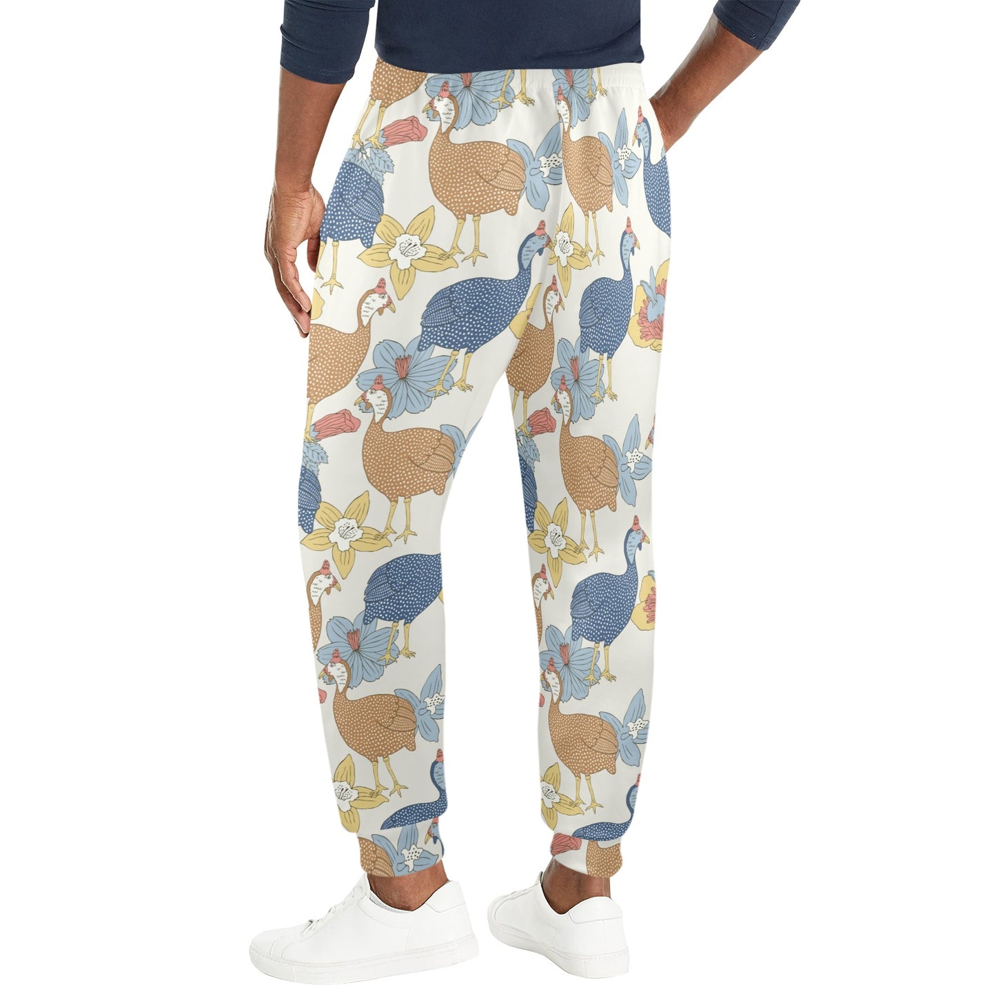 Guinea Fowl Pattern Print Design 01 Men's Casual Track Pants