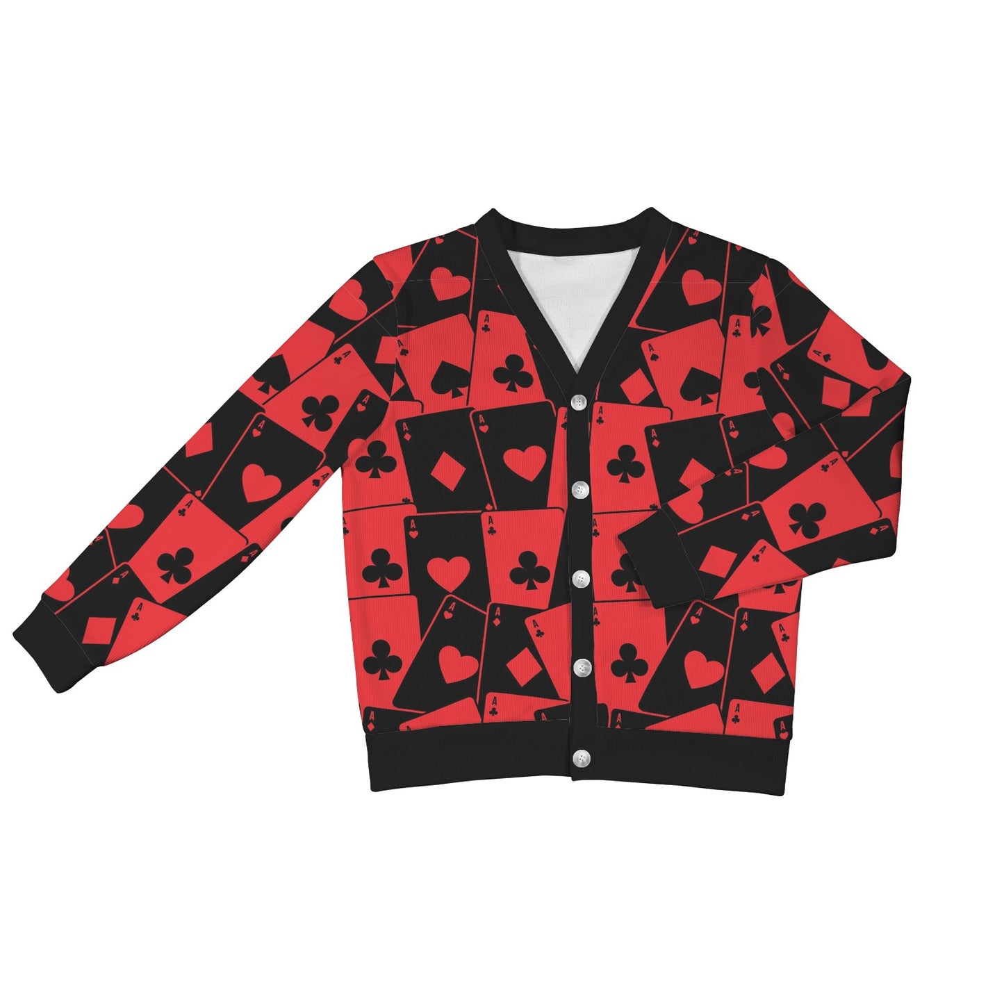 Poker Cards Pattern Print Design A01 Women's Cardigan
