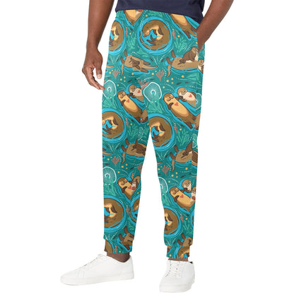 Sea Otter Pattern Print Design 01 Men's Casual Track Pants