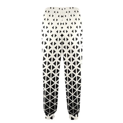 Geometric Black White Pattern Print Design 03 Men's Casual Track Pants