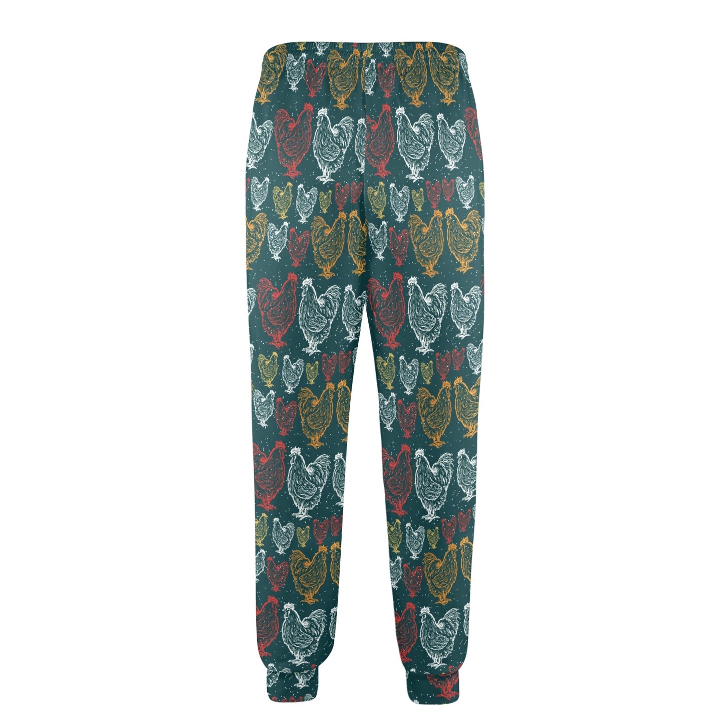 Rooster Hand Draw Design Men's Casual Track Pants