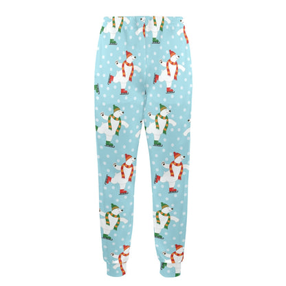 Polar Bear Pattern Print Design PB07 Men's Casual Track Pants