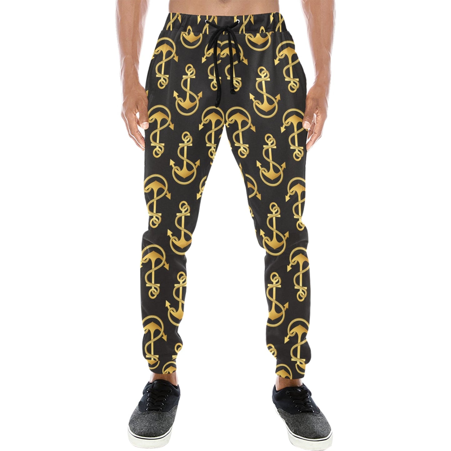 Anchor Gold Pattern Men's Sweatpants