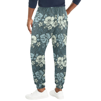 Flower Hawaiian Hibiscus Style Print Pattern Men's Casual Track Pants