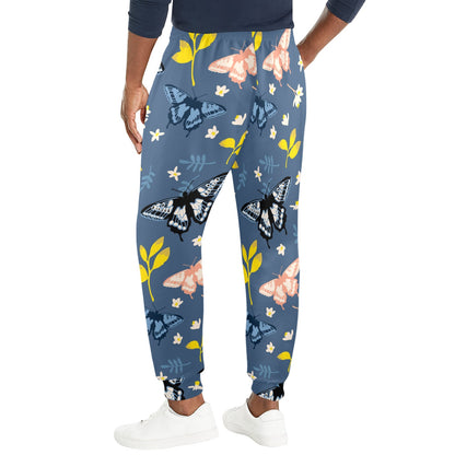 Monarch Butterfly Pattern Print Design 02 Men's Casual Track Pants