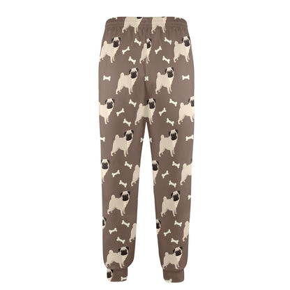 Pug Pattern Print Design A02 Men's Casual Track Pants