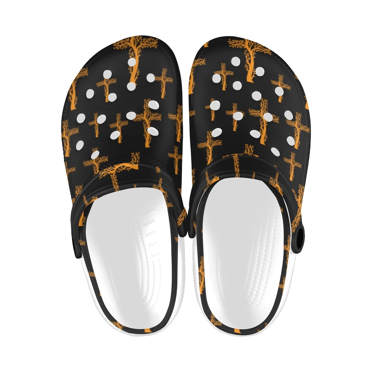 Christian Tree of Life Cross Design Unisex Clogs Shoes