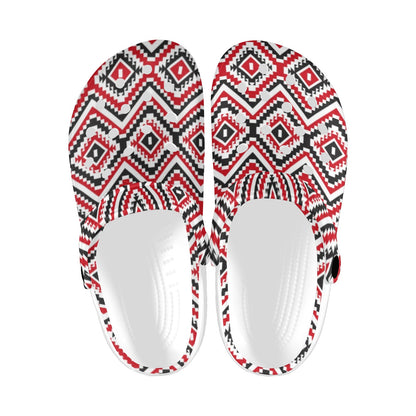 Native American Themed Tribal Print Unisex Clogs Shoes