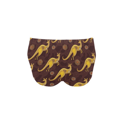 Kangaroos Aboriginal Pattern Print Design 08 Men's Swimming Briefs