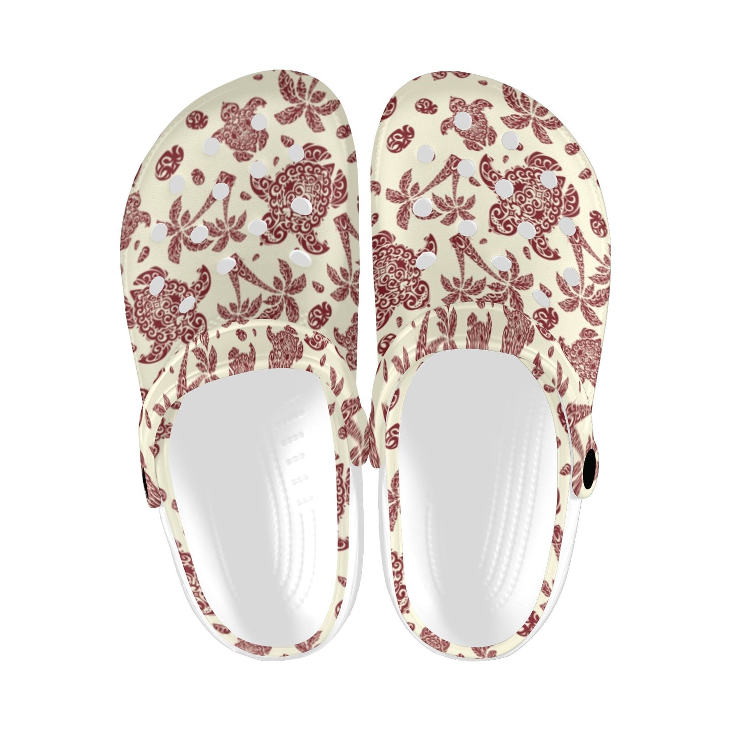 Polynesian Tattoo Turtle Themed Unisex Clogs Shoes