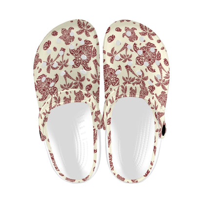 Polynesian Tattoo Turtle Themed Unisex Clogs Shoes