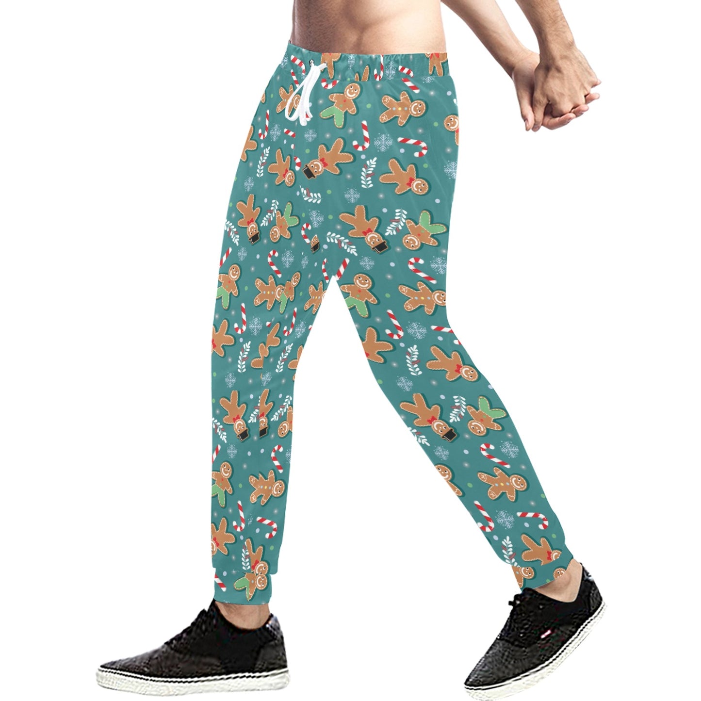 Gingerbread Pattern Print Design 05 Men's Sweatpants