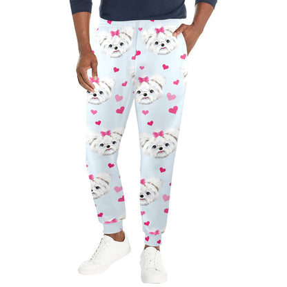Maltese Pattern Print Design 03 Men's Casual Track Pants