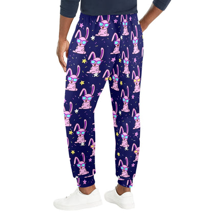 Rabbit Baby Pattern Print Design RB015 Men's Casual Track Pants
