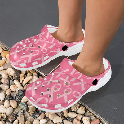 Breast Cancer Awareness Themed Unisex Clogs Shoes