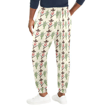 Western Cowboy Print Men's Casual Track Pants
