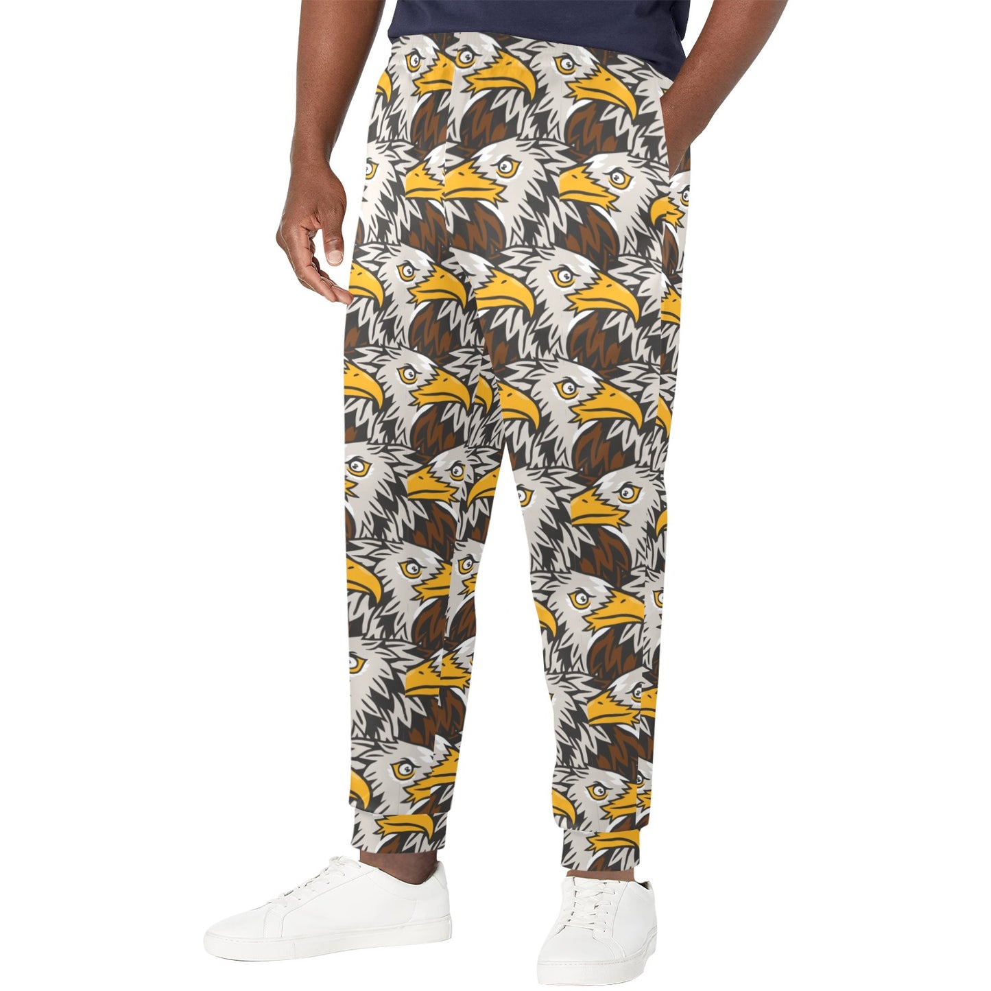 Eagles Head Pattern Men's Casual Track Pants