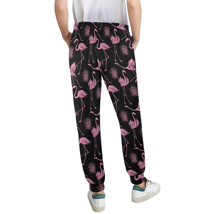 Flamingo Pink Print Pattern Women's Casual Track Pants