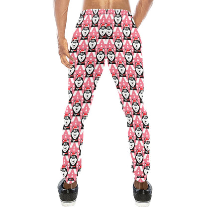 Siberian Huskies Christmas Themed Print Design LKS302 Men's Sweatpants